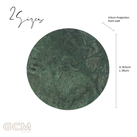 Halo Wall Light - Green Marble