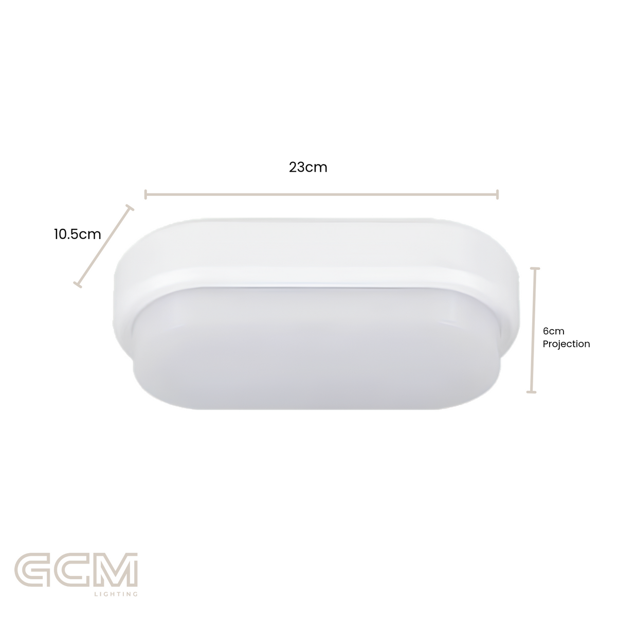 Cove 15W Tricolour LED Oval Bunker Light
