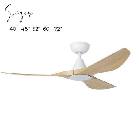 Surf DC Ceiling Fan - Timber Finish