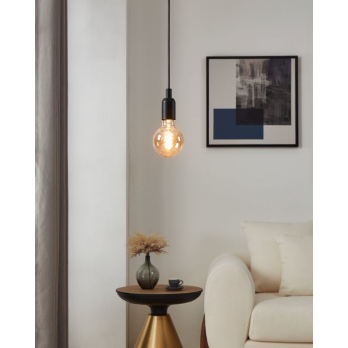 Amber G95 Ball E27 Spiral Filament Globe