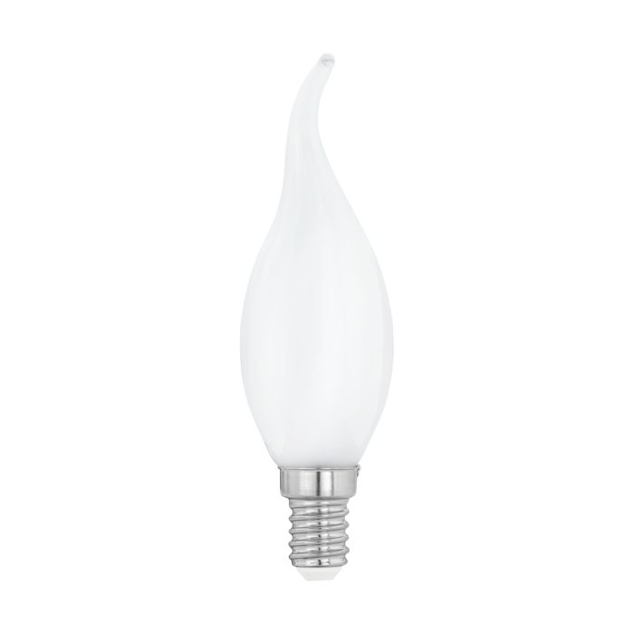 Candle E14 Flame Look Globe - frosted warm white