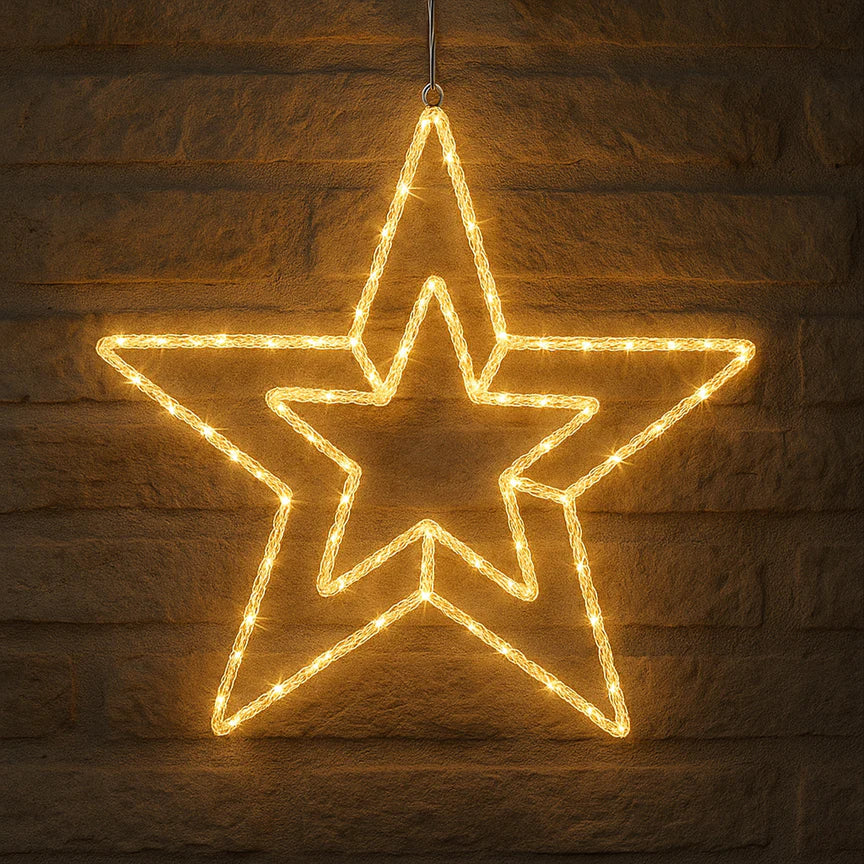 2D Acrylic Concentric Double Star