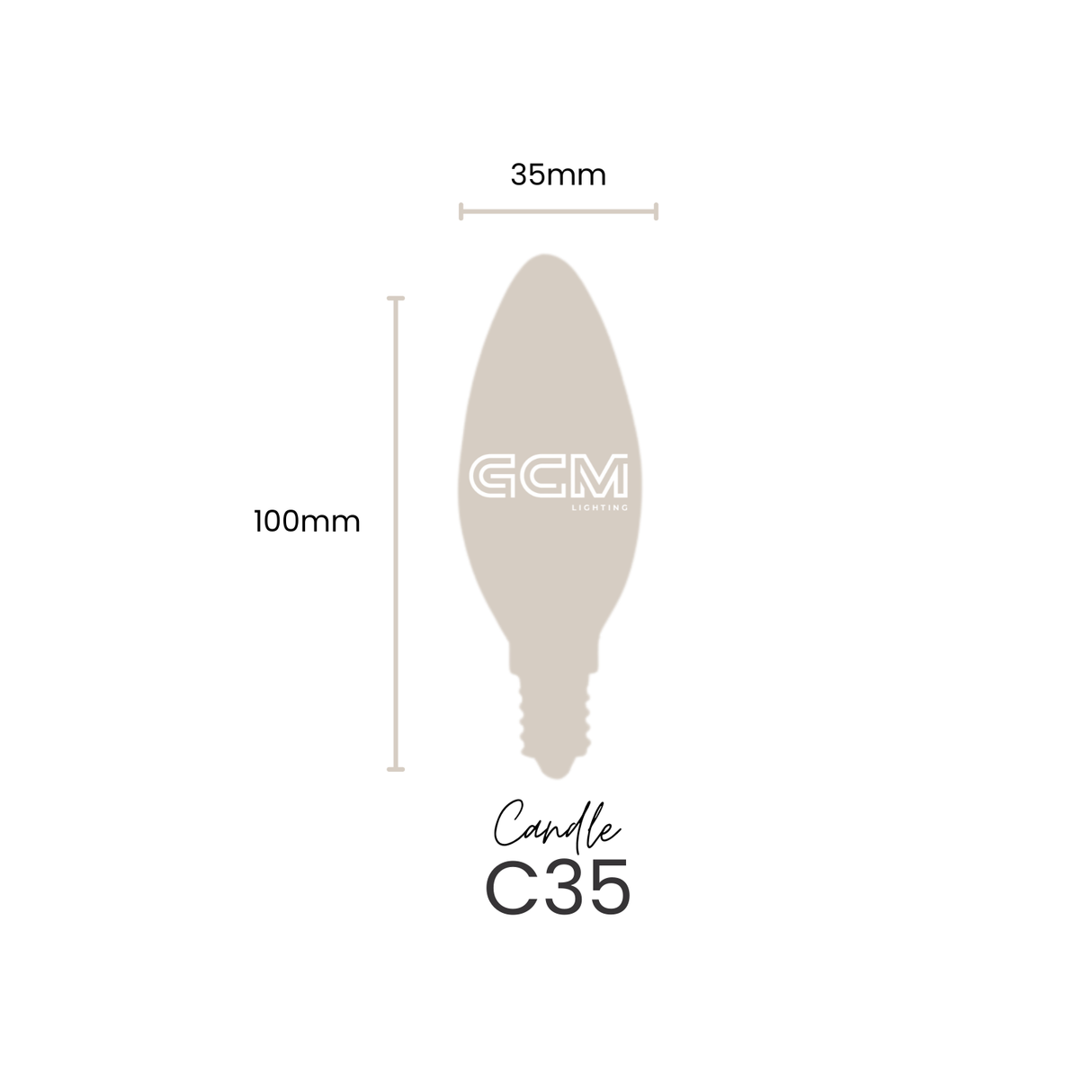 C35 Candle E14 Opal Globe