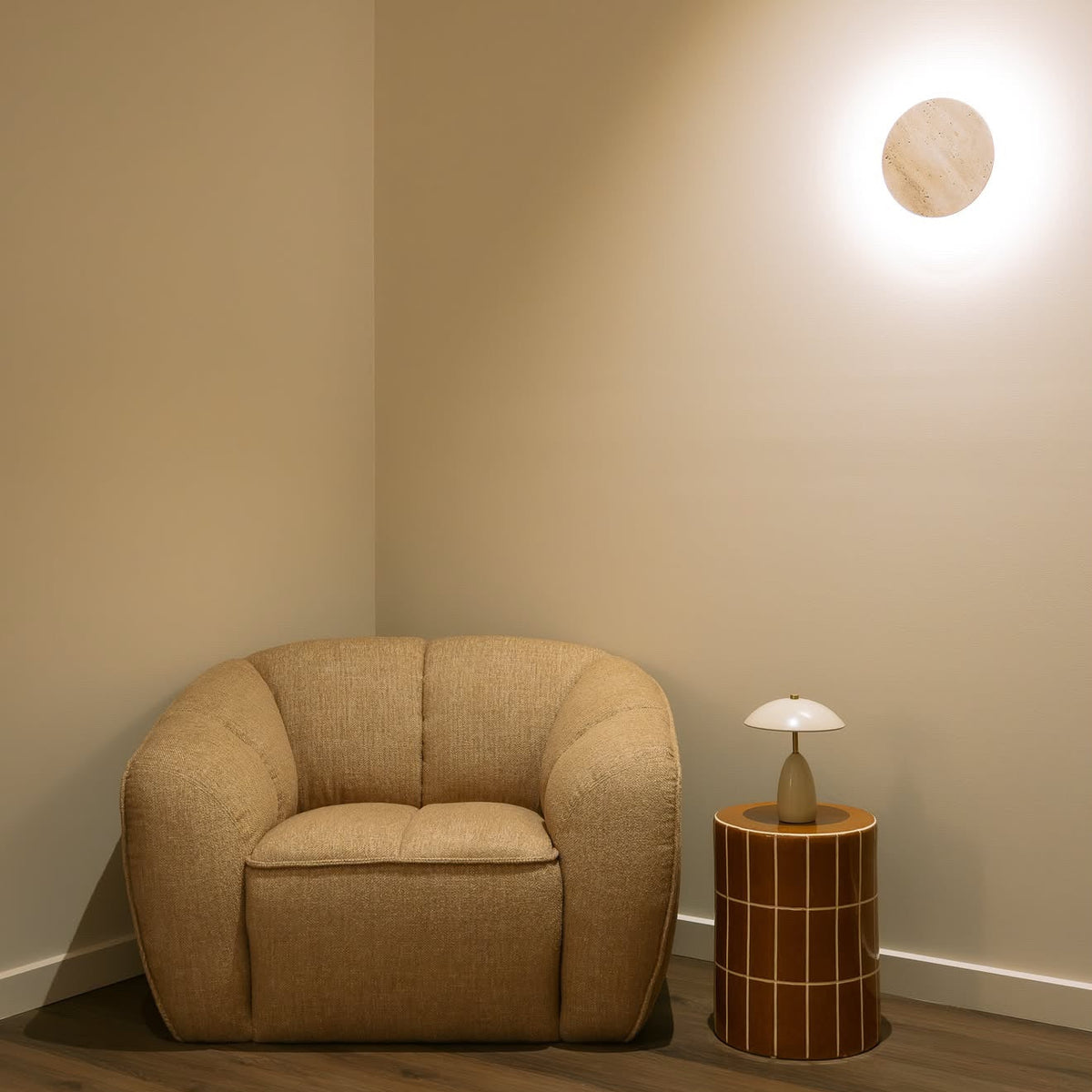Halo Wall Light - Travertine
