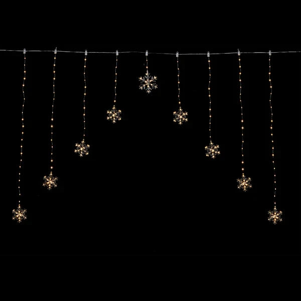 Curtain with snowflake - Warm Whtie