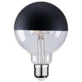 G125 E27 Vintage Matt Black top LED Filament Globe
