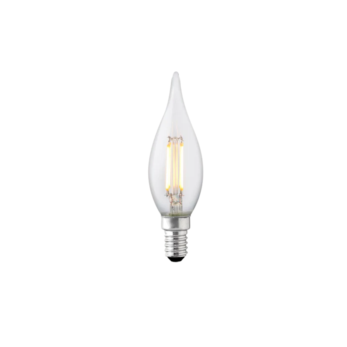 Candle E14 Flame Tip Globe - clear - 4000K neutral white