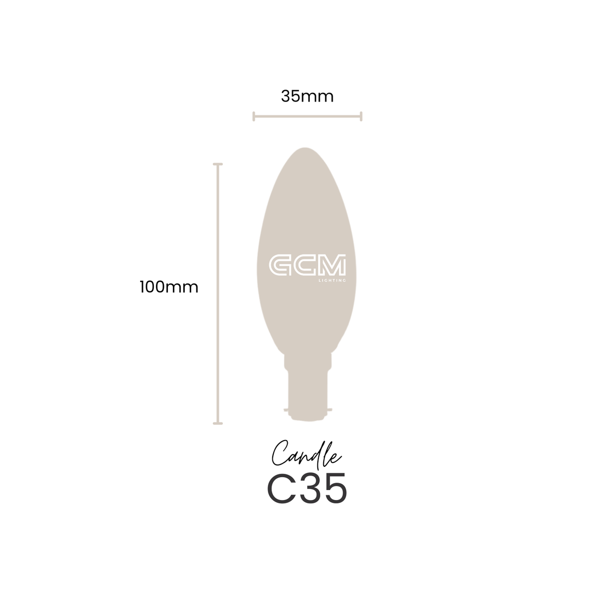 Candle B15 Globe - Clear - Warm White 2700K - 5.5W
