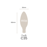 Candle B15 Globe - Clear - Warm White 2700K - 5.5W