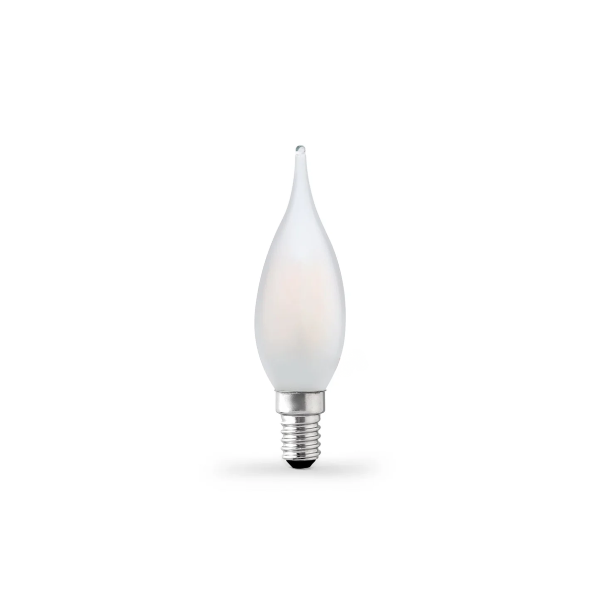Candle E14 Flame Tip Globe - frosted warm white