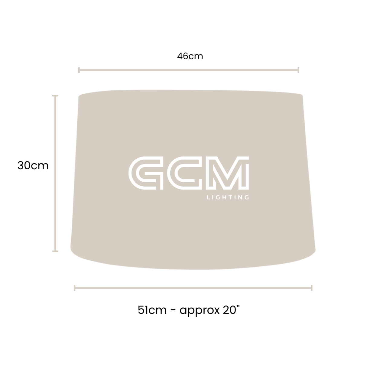 XXLarge - Linen Drum- Lamp Shade