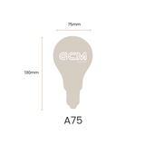 Golden Age - Amber A75 E27 Globe