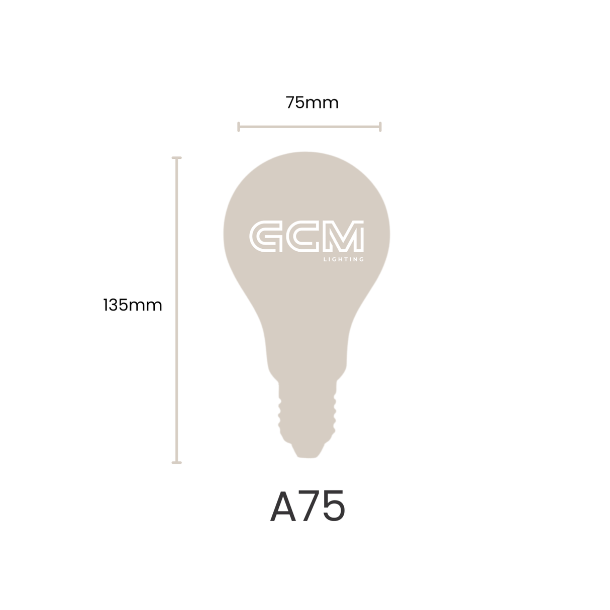 Amber A75 E27 Filament Globe 3-step dimming