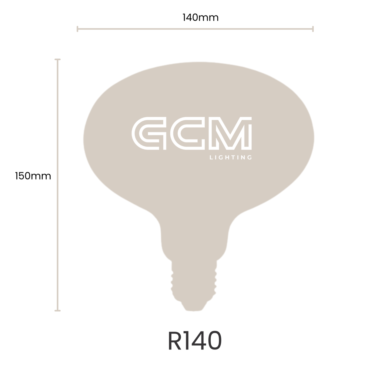 R140 Large Feature Filament E27 Globe