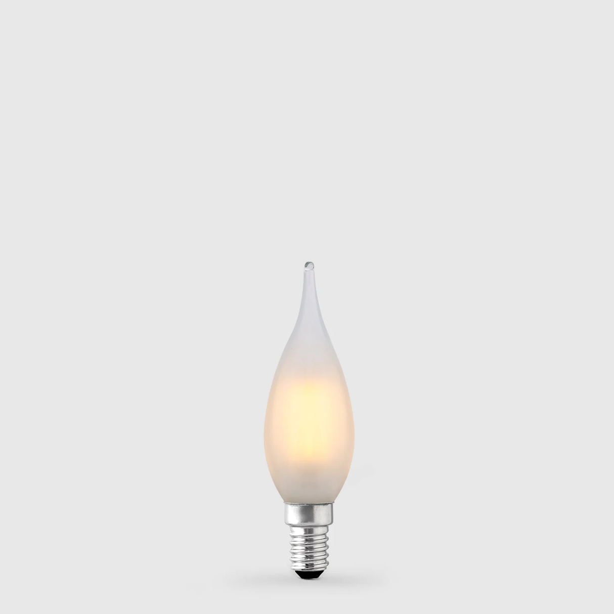 Candle E14 Flame Tip Globe - frosted warm white