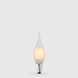 Candle E14 Flame Tip Globe - frosted warm white