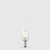 Candle E14 Flame Tip Globe - clear warm white