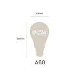A60 GLS LED B22 - Full Opal Globe -  cool daylight