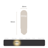 4W Tubular LED Bulb E27 Matte Finish - Warm White 2700K