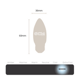 Candle E27 LED Filament Globe - Clear - Cool Daylight