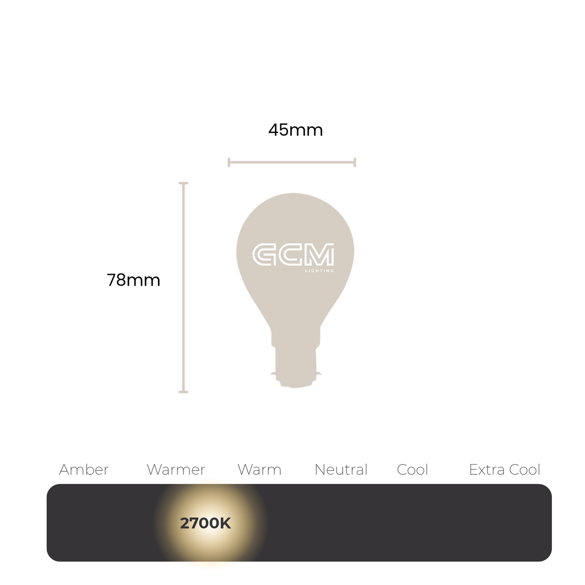Fancy Round 4W LED B15 Opal Globe - warmer white