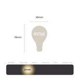 Fancy Round 4W LED B15 Opal Globe - warmer white