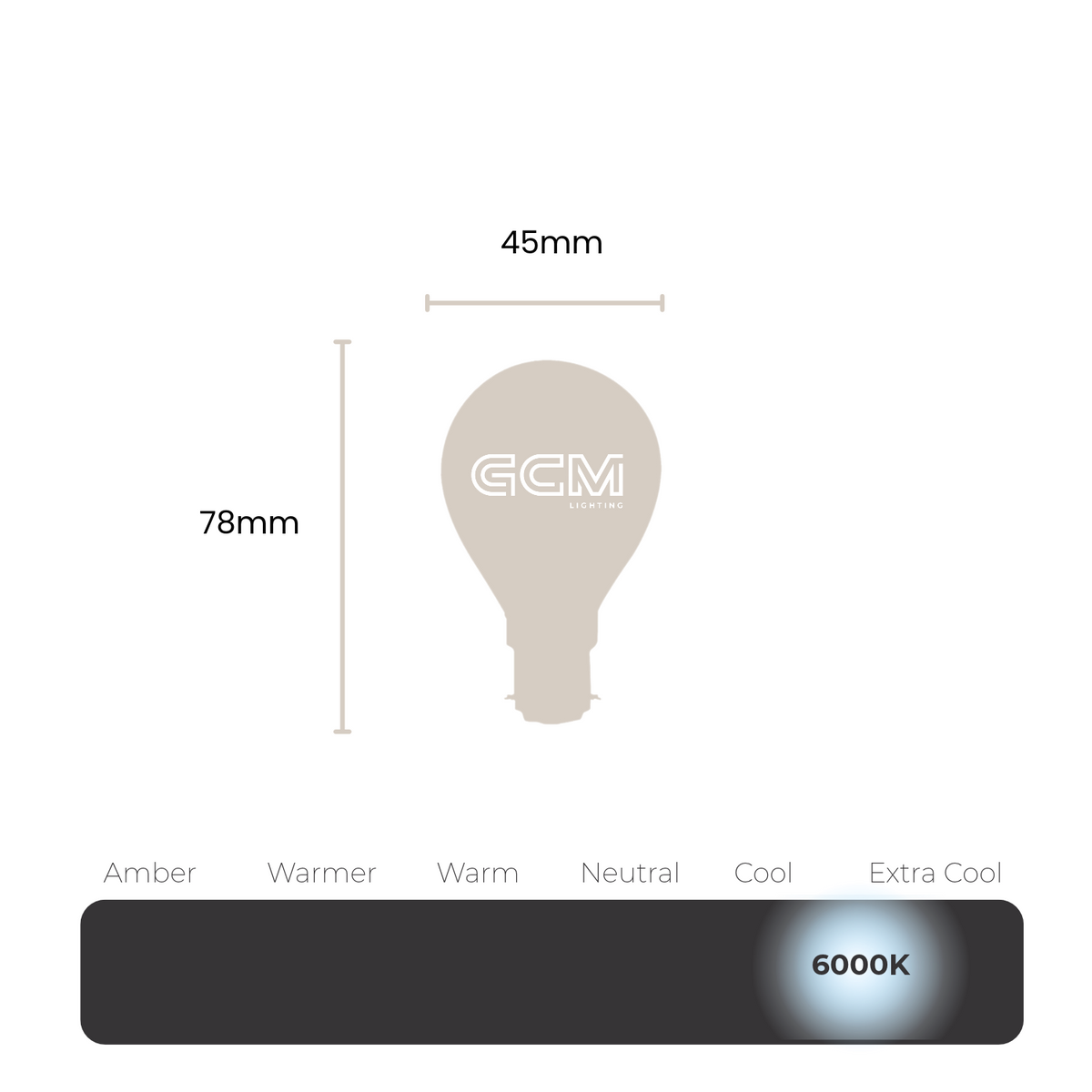 Fancy Round 4W LED B15 Opal Globe - Cool Daylight