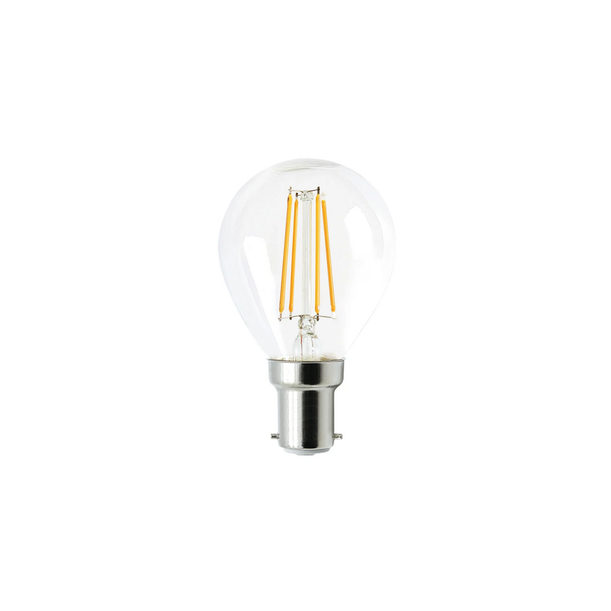 Fancy Round 4W LED B15 Clear Filament Globe - Cool Daylight
