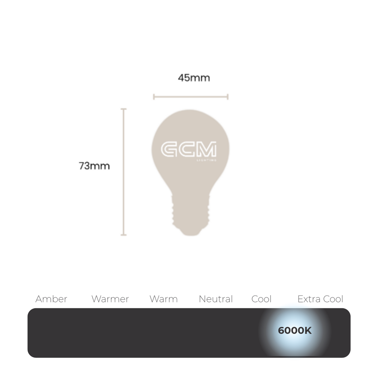Fancy Round 4W LED E27 Clear Filament Globe - Cool Daylight