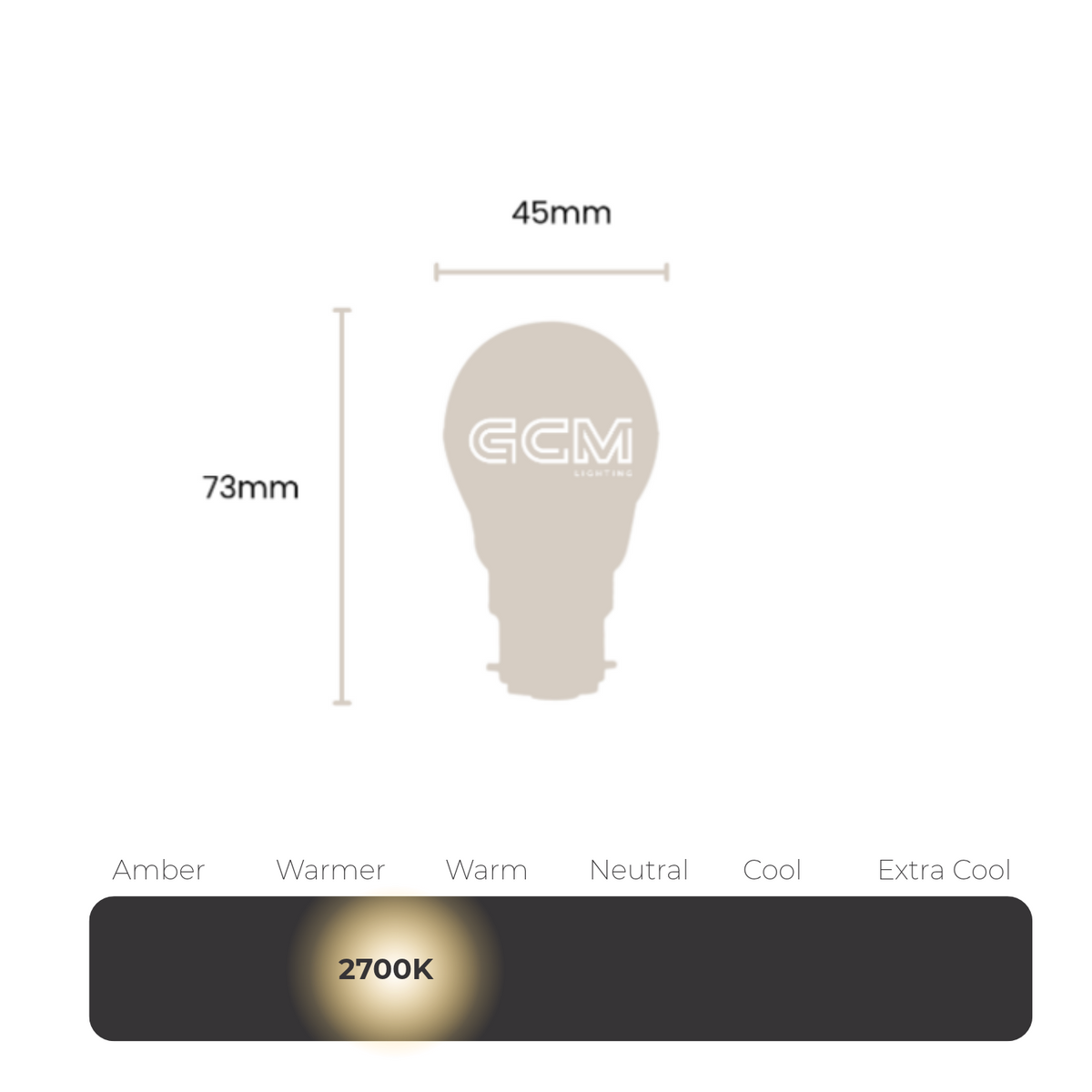 Fancy Round 4W LED B22 Opal Globe - Warmer White