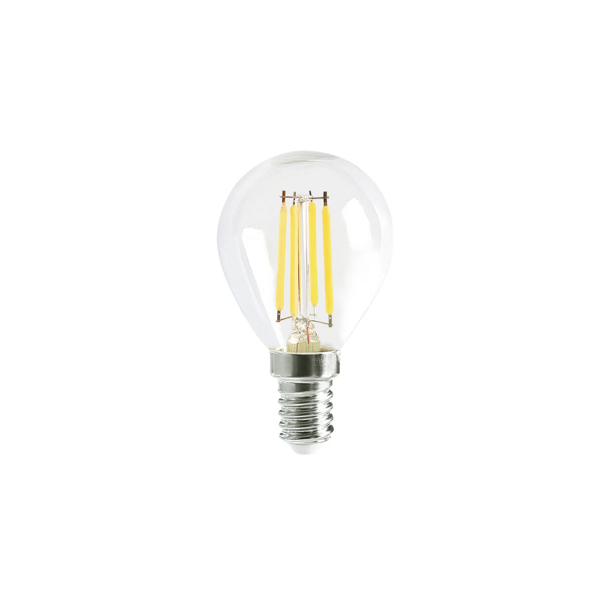 Fancy Round 4W LED E14 Clear Filament Globe - warmer white
