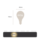 Fancy Round 4W LED E14 Clear Filament Globe - warmer white