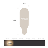 Tubular T45 Carbon Filament Globe - E27 - Extra Warm 2000K