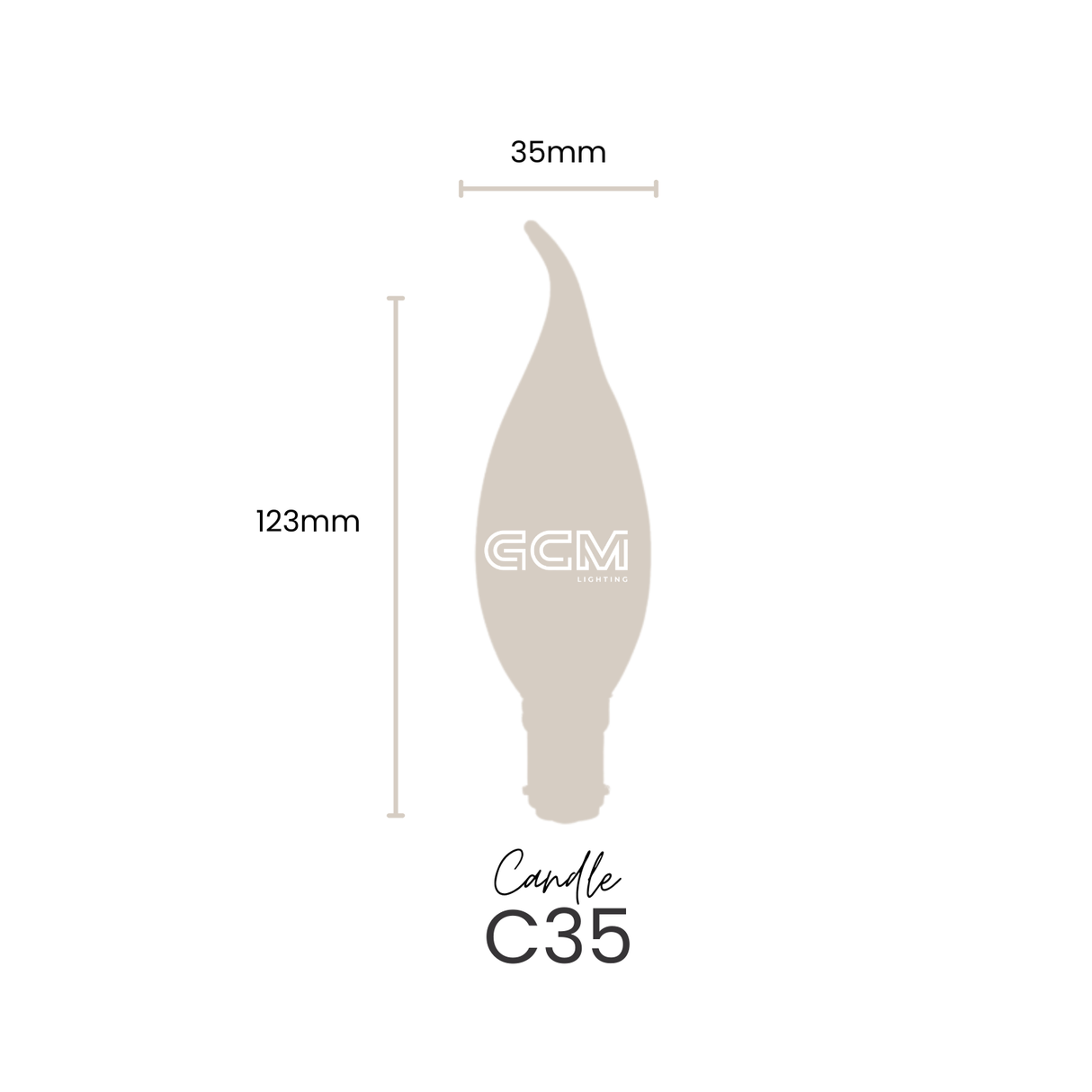 Candle B15 Flame Tip Globe - clear - 4000K neutral white