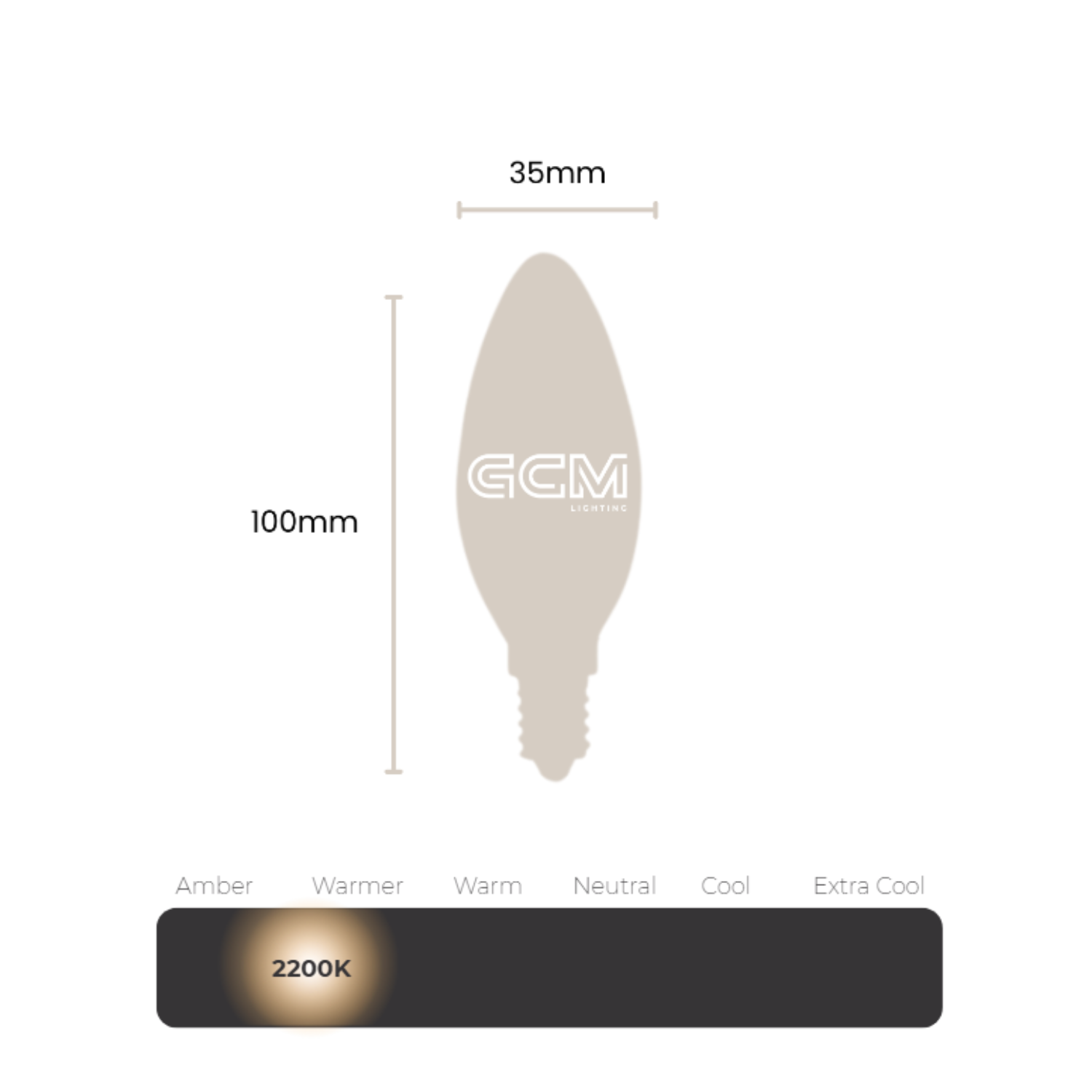 Candle E14 4W Globe - Frost - 2200K Extra warm white