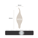 Candle E14 Flame Tip Globe - clear - 4000K neutral white