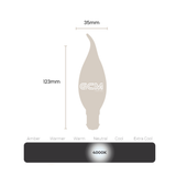 Candle B15 Flame Tip Globe - clear - 4000K neutral white