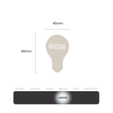 Fancy Round 4W E27 LED Clear Globe - 4000K neutral white