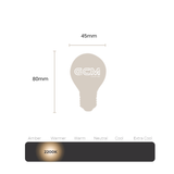 Fancy Round 4W E27 LED Clear Globe - 2200K extra warm white