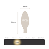 Candle B15 Globe - Clear - Warm White 2700K - 5.5W