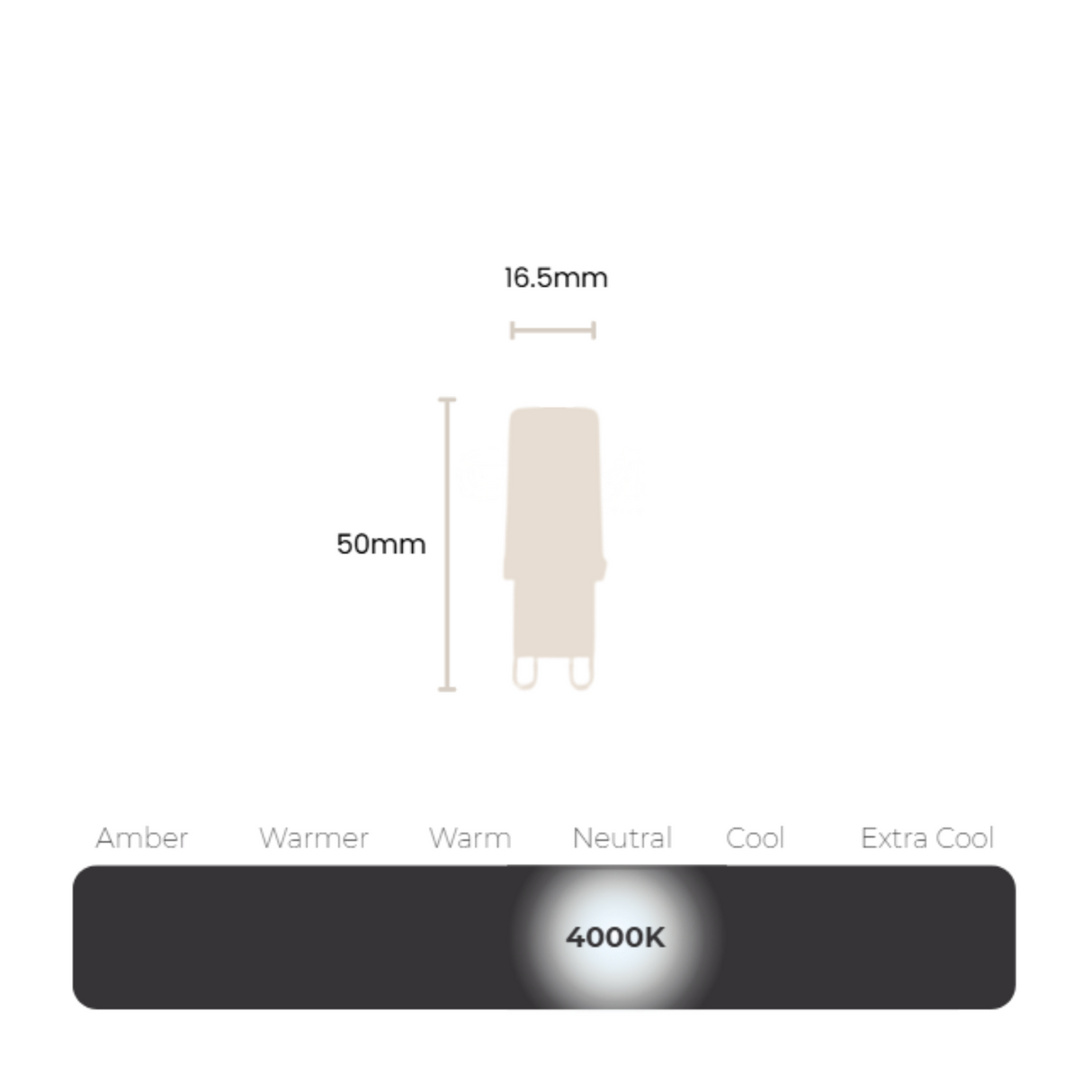G9 Globe - Frost - Neutral White 4000K - 3W