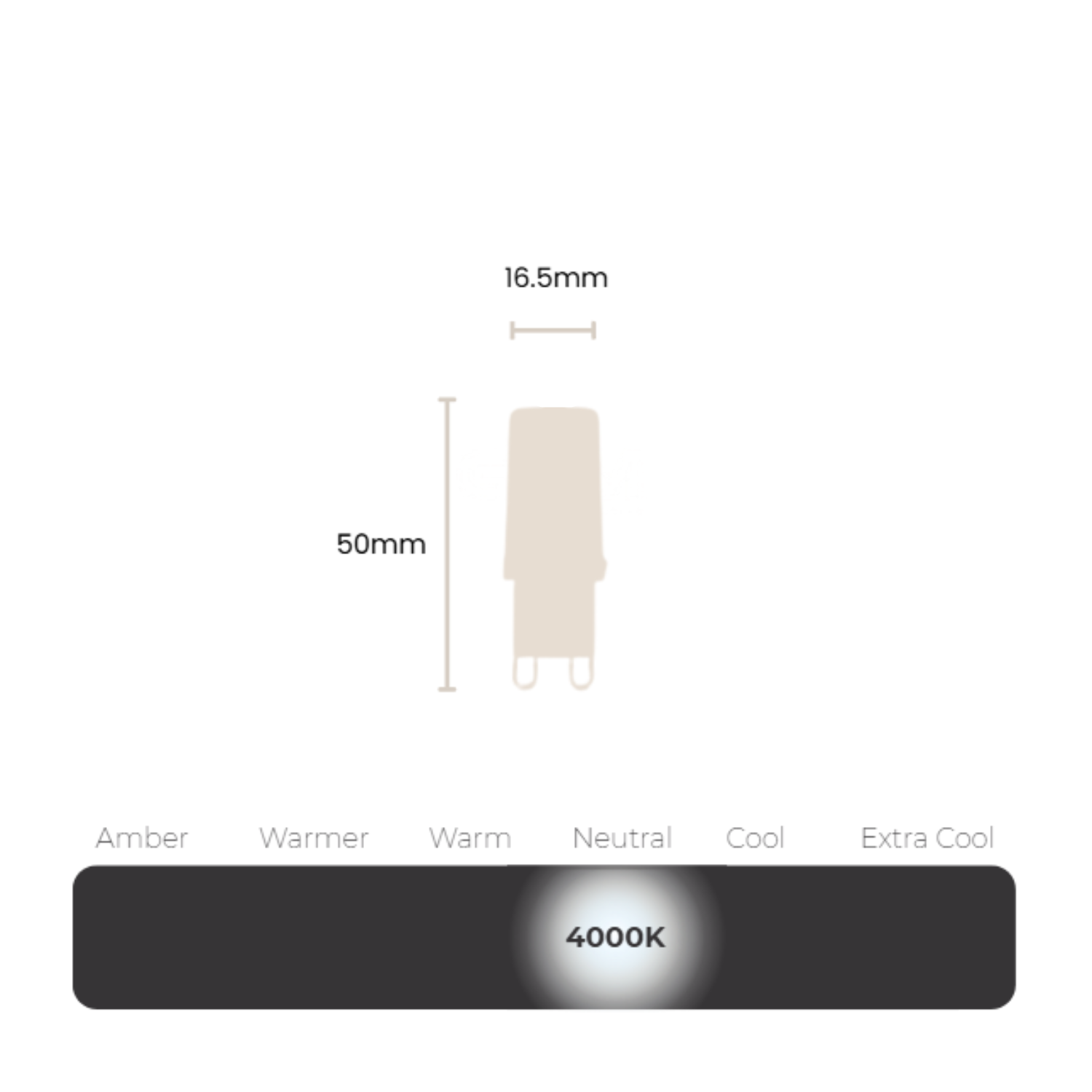 G9 Globe - Frost - Neutral White 4000K - 3W