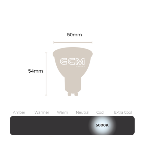 GU10 Globe - Daylight 5000K - 6W