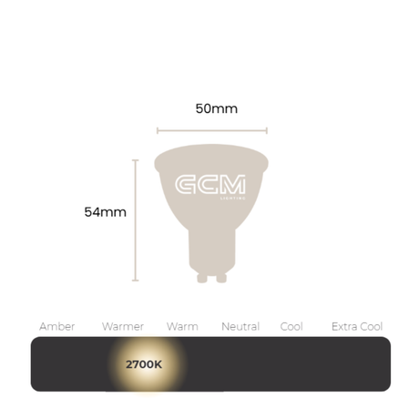 GU10 Globe - Dimmable - 2700K - 4.9W