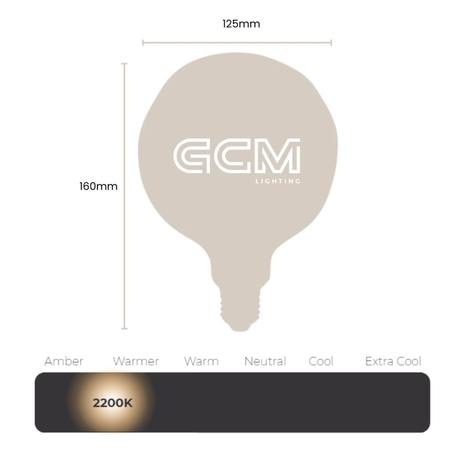 G125 "The Grand" Amber Vintage LED E27 Globe