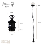 Vintage Chain Suspension Kit Black - E27 - 155cm
