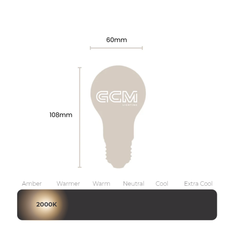 A60 Vintage Retro Bulb with filament LED E27 Globe