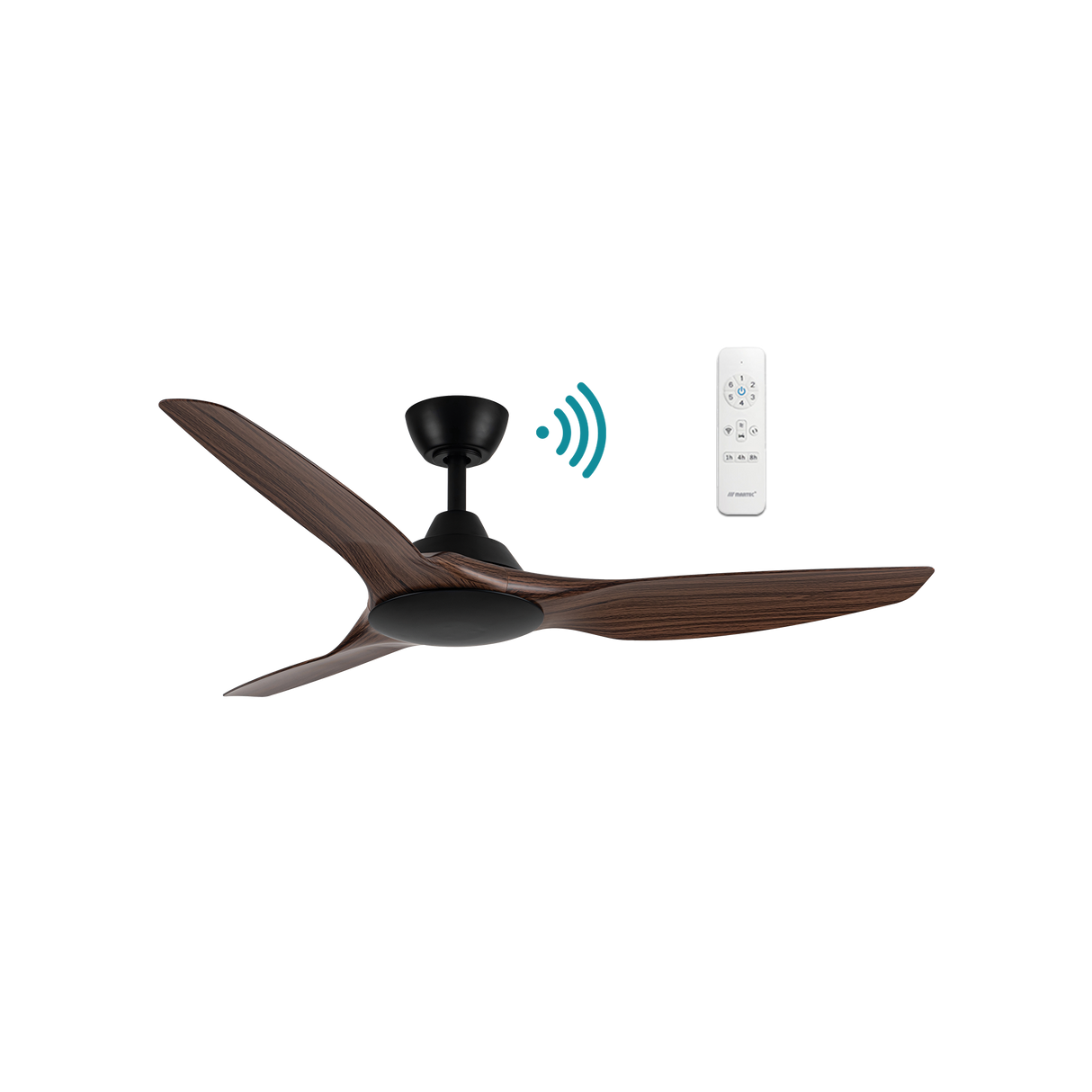 Impact DC ceiling fan - Walnut Timber Finish