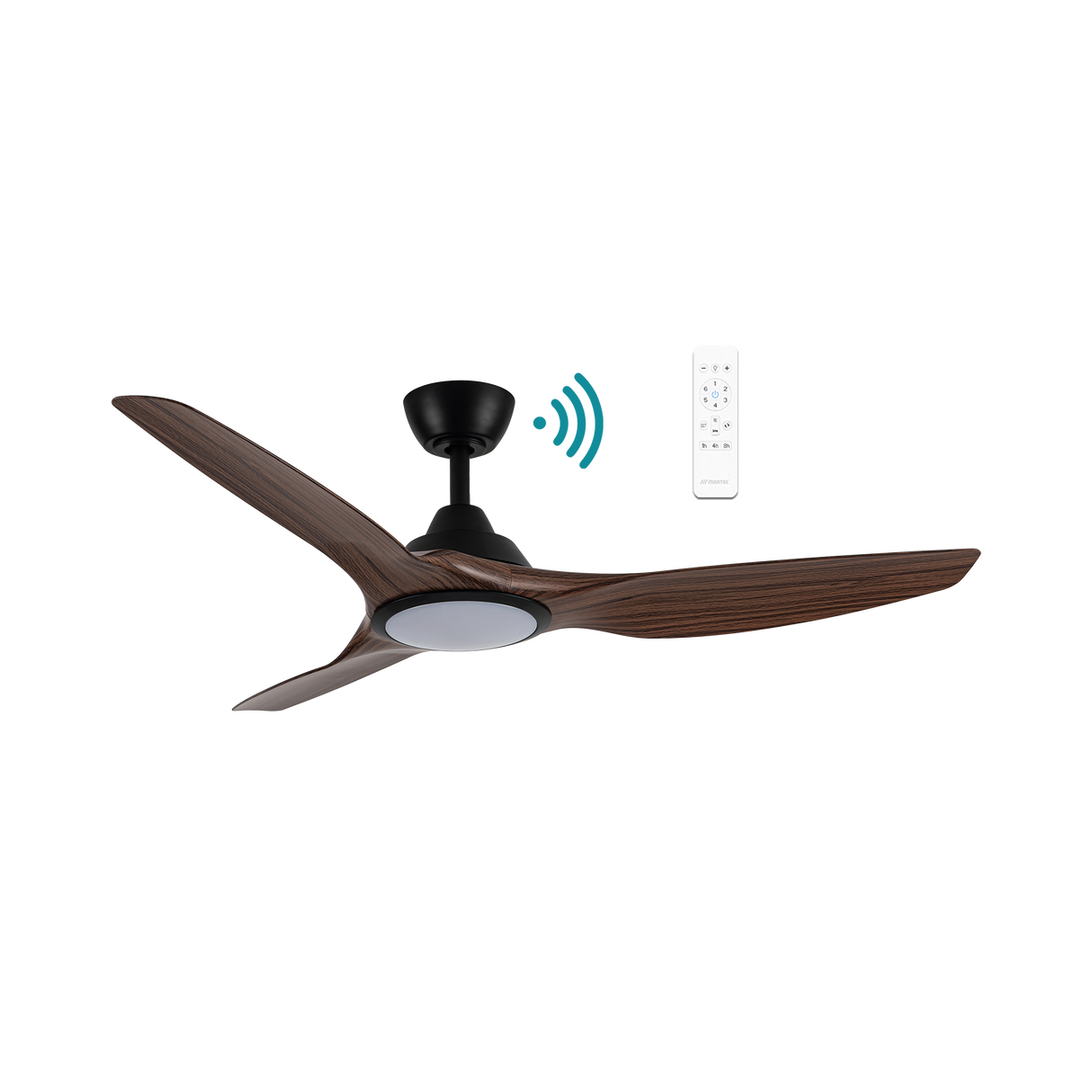 Impact DC ceiling fan - Walnut Timber Finish