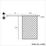 Dual Power Solar 160 LED Connectable Net Light - Warm White